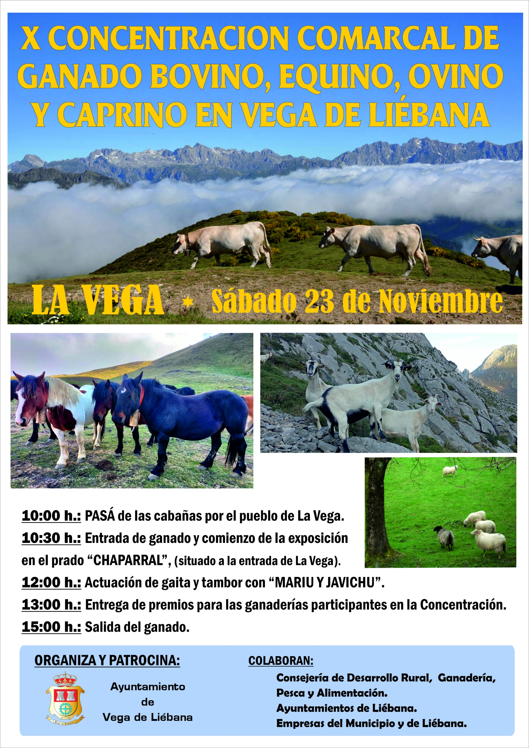 X CONCENTRACION COMARCAL DE GANADO BOVINO, EQUINO, OVINO Y CAPRINO EN VEGA DE LIEBANA